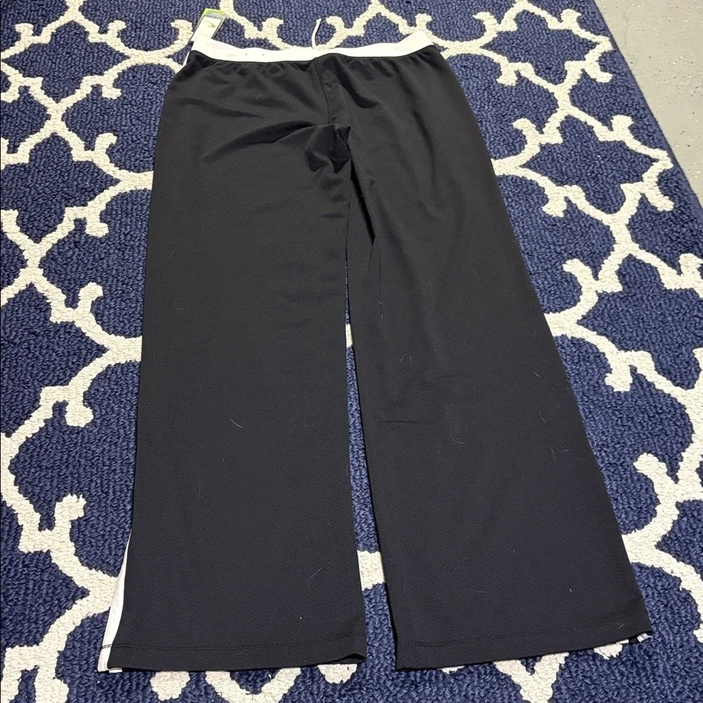 NWT Tek Gear Black White Stripe Relaxed Performance Pants sz M - Picture 9 of 9